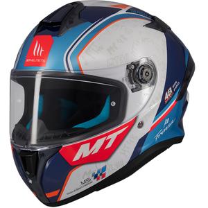 Cască integrală pentru motocicletă MT Targo S Ortola albastru-alb