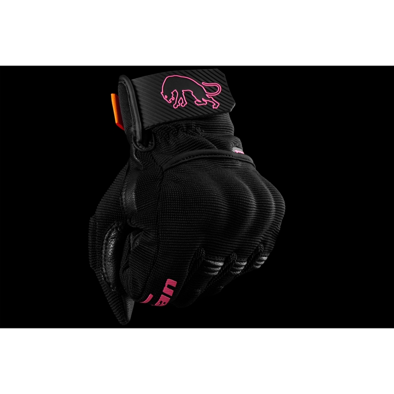 Mănuși de motocicletă Furygan Jet Lady D3O® Evo pentru femei, negru-roz