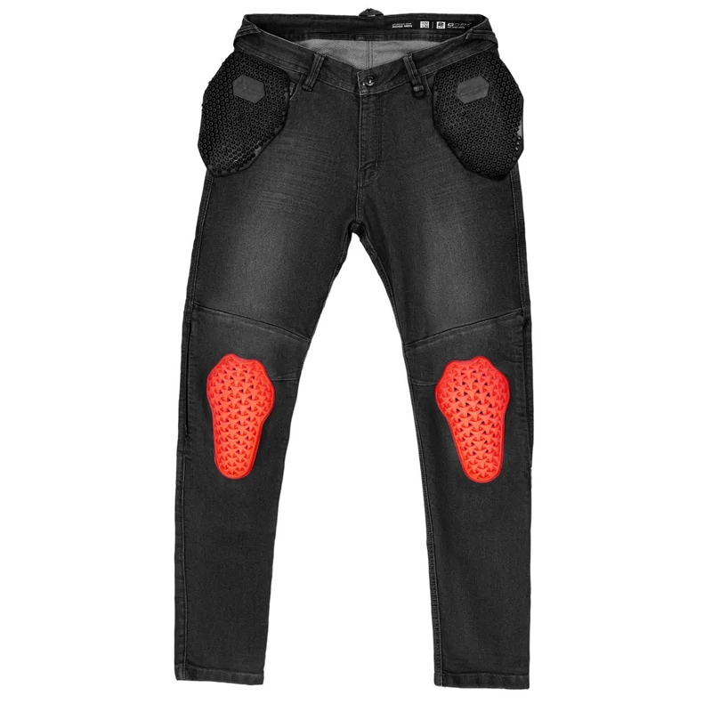 Blugi motociclisți Shima Ridge extinși negri