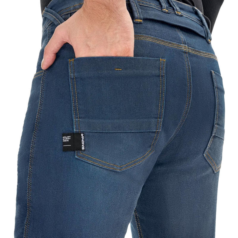 Shima Ridge Extended Biker Jeans Albastru
