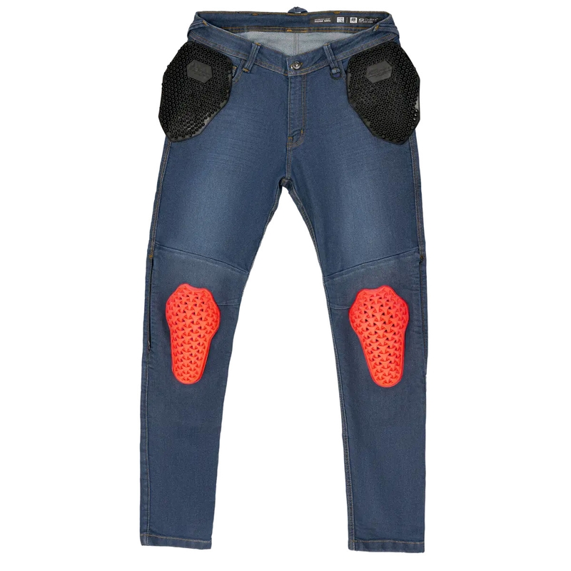 Shima Ridge Extended Biker Jeans Albastru