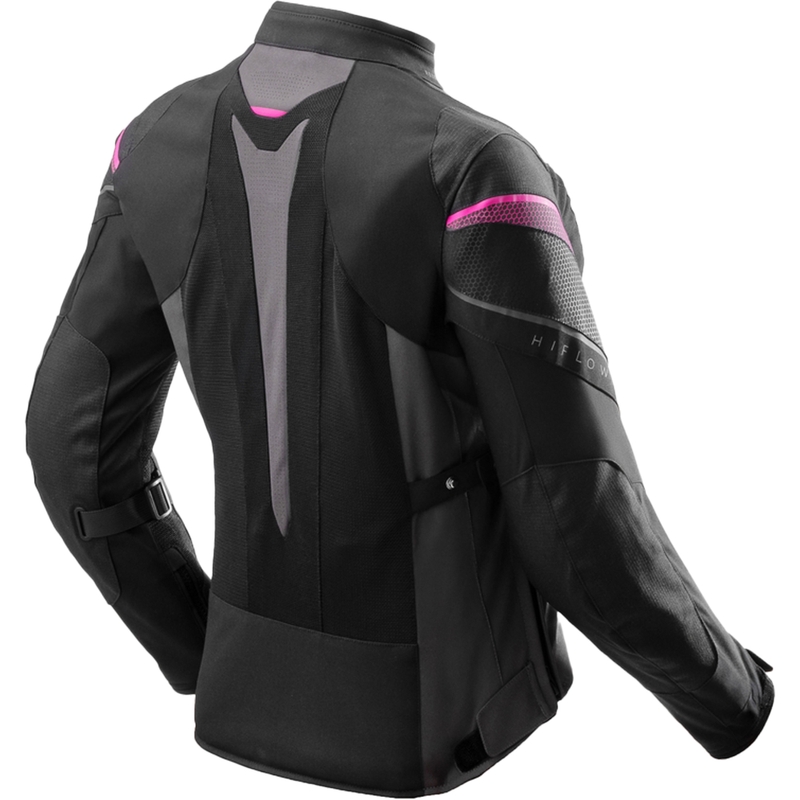 Jachetă de motocicletă pentru femei Rebelhorn Hiflow V Black-Grey-Pink