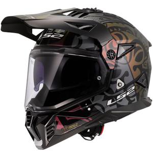 Cască de motocicletă enduro LS2 MX702 Pioneer II Rangi neagră