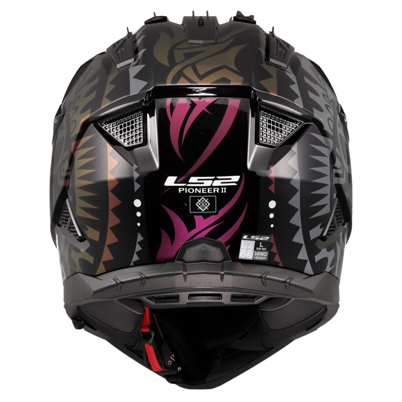 Cască de motocicletă enduro LS2 MX702 Pioneer II Rangi neagră