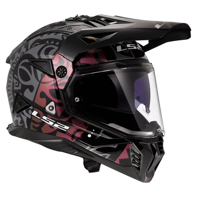 Cască de motocicletă enduro LS2 MX702 Pioneer II Rangi neagră