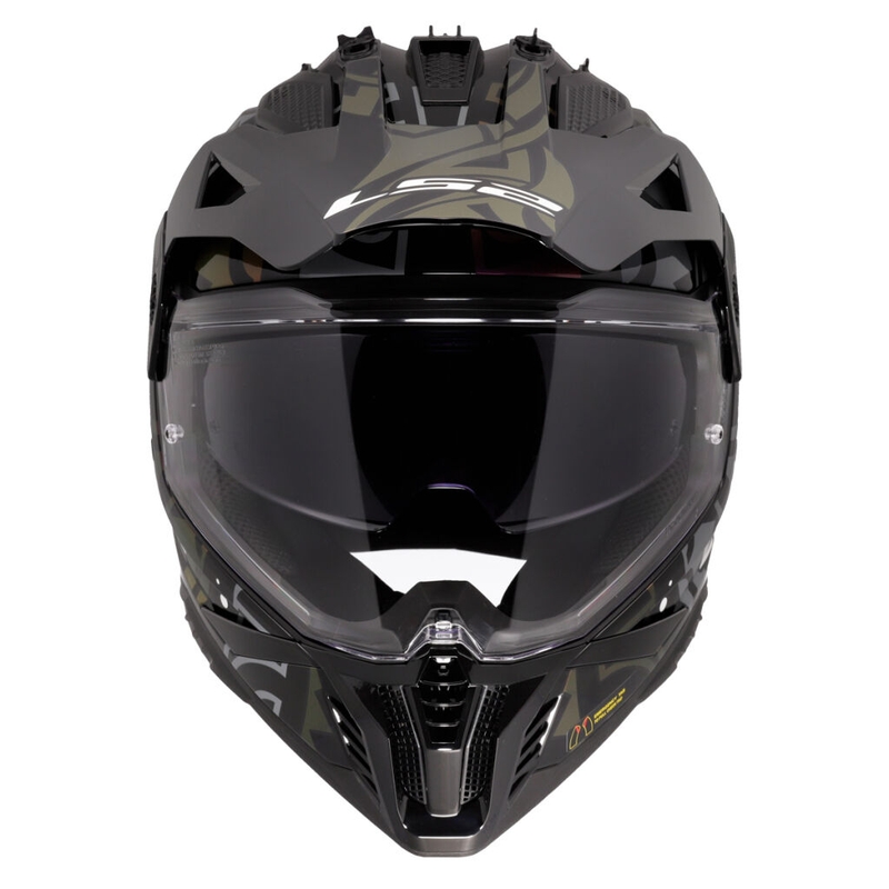 Cască de motocicletă enduro LS2 MX702 Pioneer II Rangi neagră