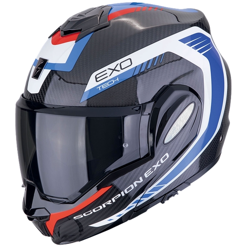 Casca pentru motociclete Scorpion EXO-TECH EVO CARBON COSY negru-albastru-rosu