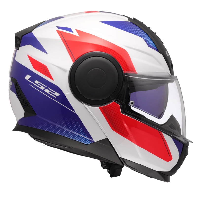 Cască de motocicletă pliabilă LS2 FF902 Scope II Duria alb-albastru-roșu