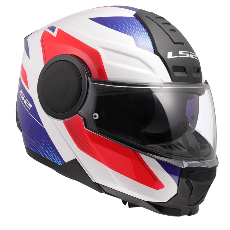 Cască de motocicletă pliabilă LS2 FF902 Scope II Duria alb-albastru-roșu