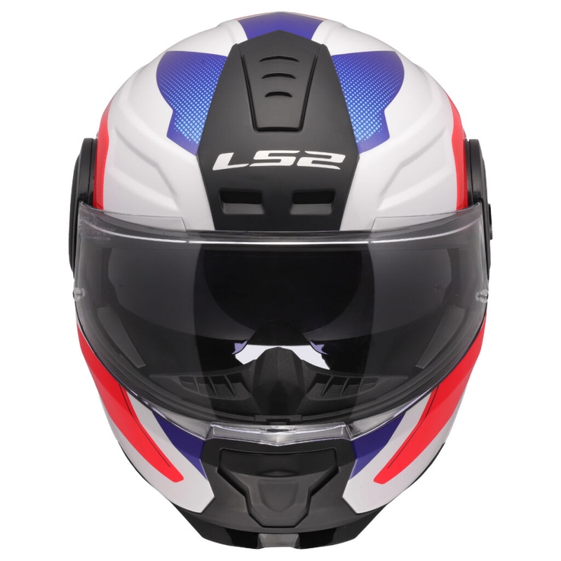 Cască de motocicletă pliabilă LS2 FF902 Scope II Duria alb-albastru-roșu