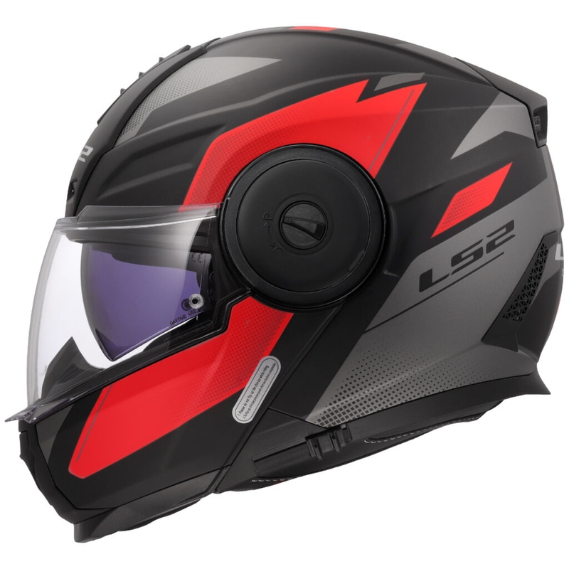 Cască de motocicletă pliabilă LS2 FF902 Scope II Duria negru-roșu