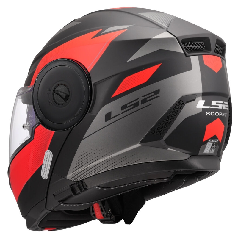 Cască de motocicletă pliabilă LS2 FF902 Scope II Duria negru-roșu
