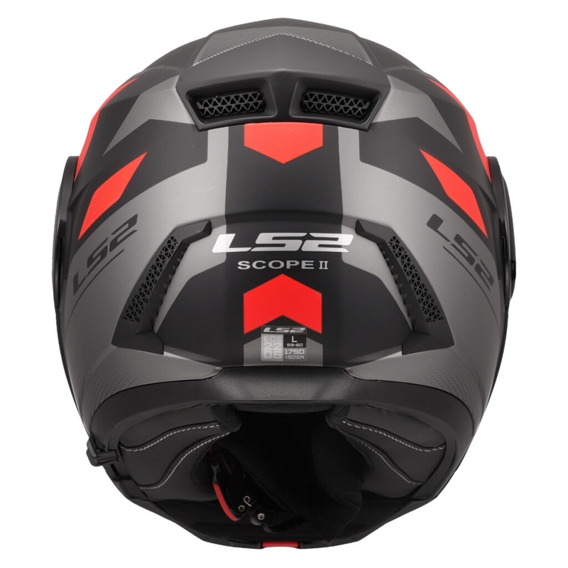 Cască de motocicletă pliabilă LS2 FF902 Scope II Duria negru-roșu