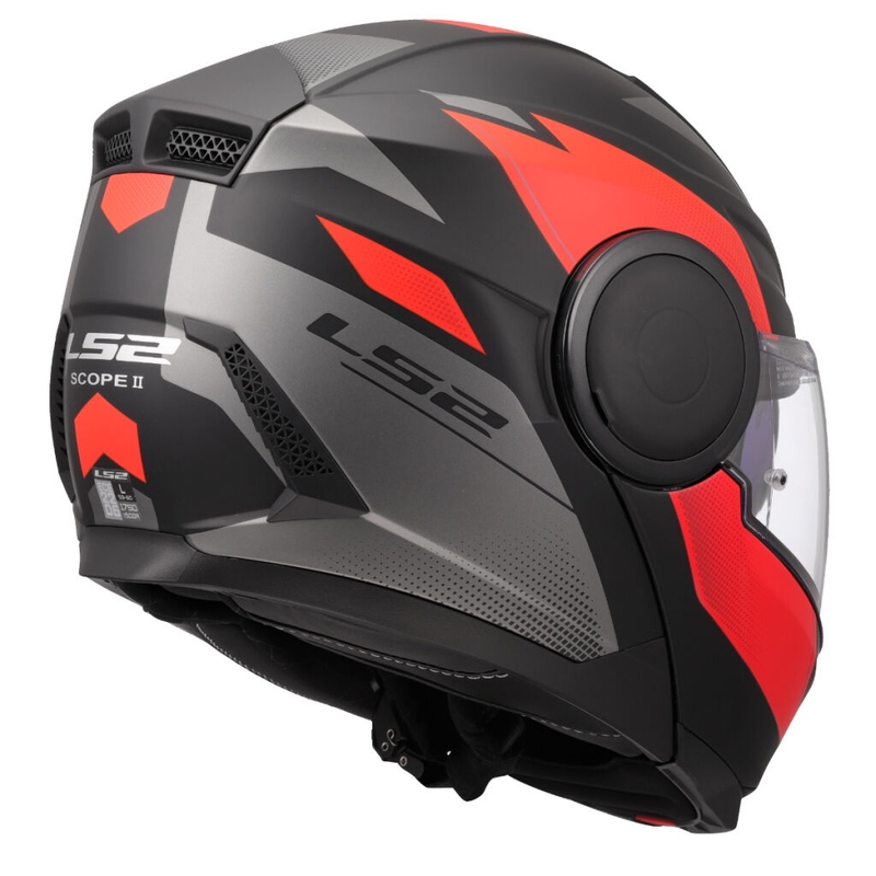 Cască de motocicletă pliabilă LS2 FF902 Scope II Duria negru-roșu