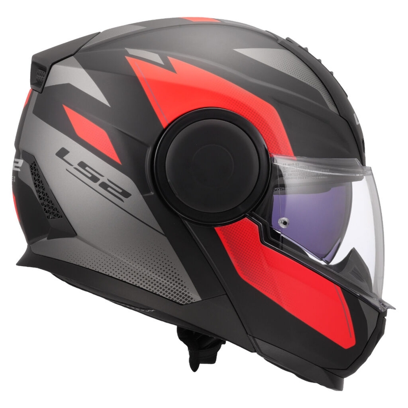 Cască de motocicletă pliabilă LS2 FF902 Scope II Duria negru-roșu