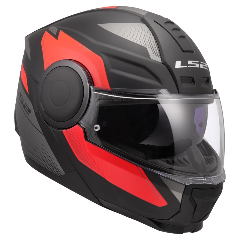 Cască de motocicletă pliabilă LS2 FF902 Scope II Duria negru-roșu