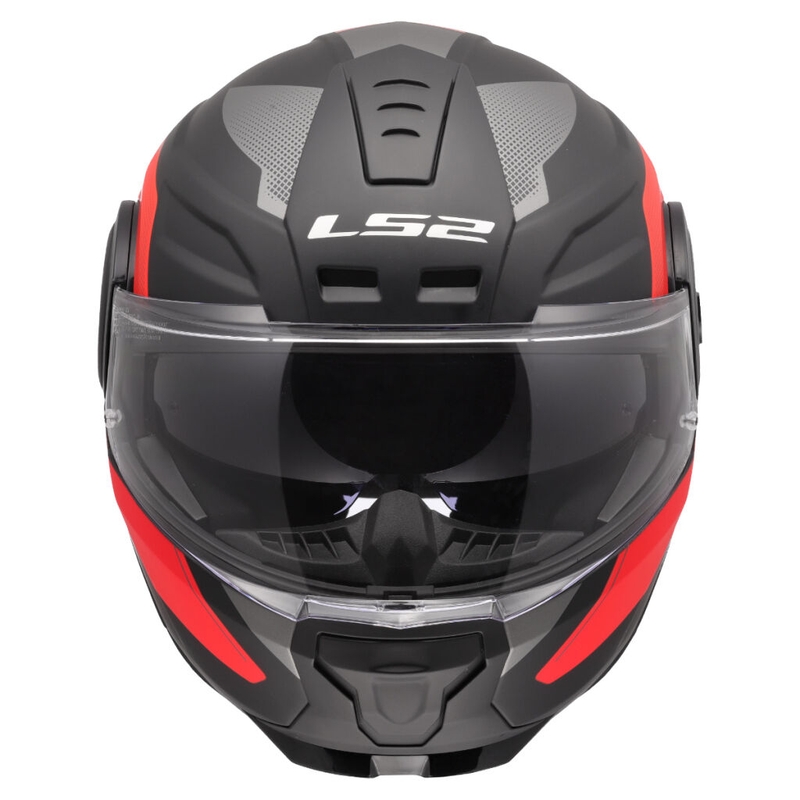 Cască de motocicletă pliabilă LS2 FF902 Scope II Duria negru-roșu