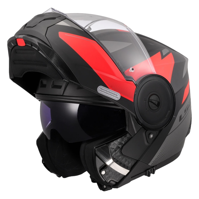 Cască de motocicletă pliabilă LS2 FF902 Scope II Duria negru-roșu