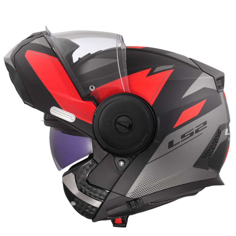 Cască de motocicletă pliabilă LS2 FF902 Scope II Duria negru-roșu