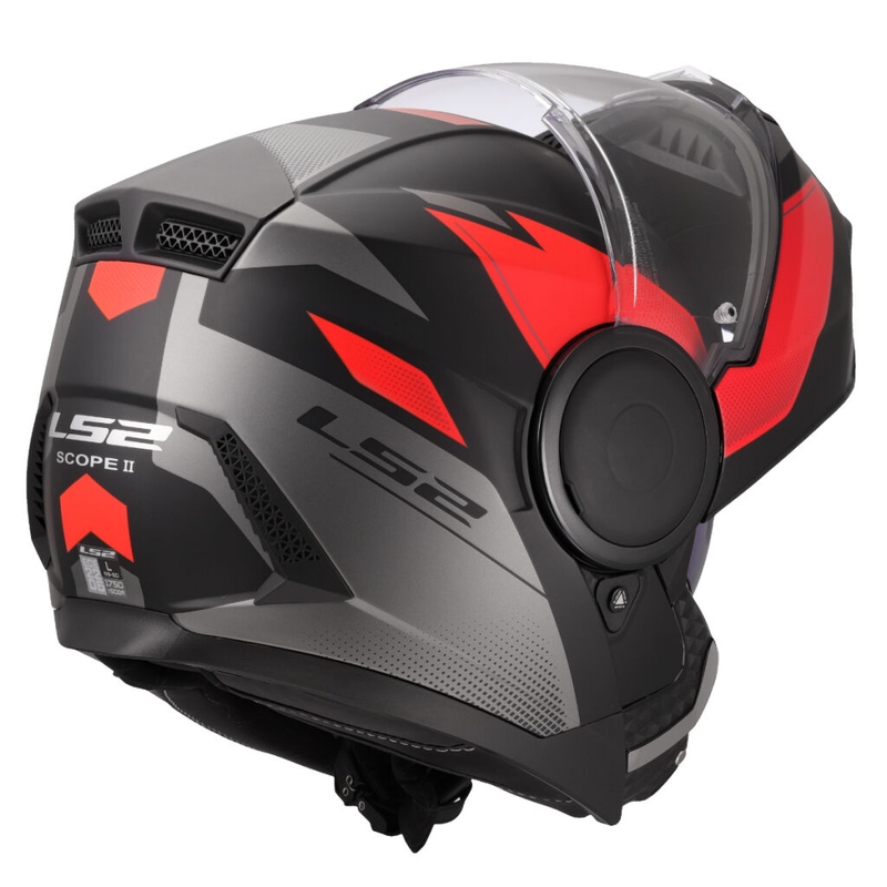 Cască de motocicletă pliabilă LS2 FF902 Scope II Duria negru-roșu