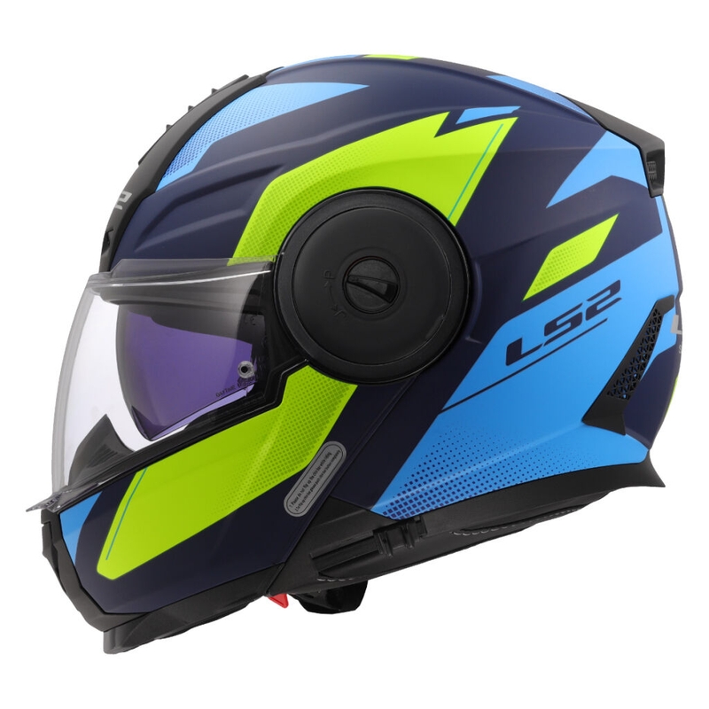 Cască de motocicletă pliabilă LS2 FF902 Scope II Duria albastru-galben fluo