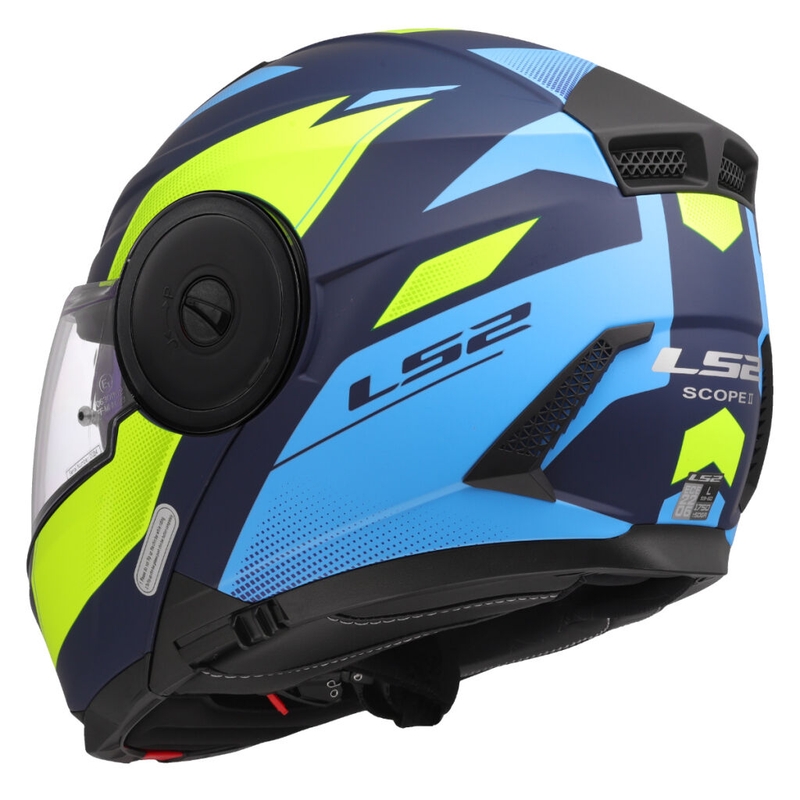 Cască de motocicletă pliabilă LS2 FF902 Scope II Duria albastru-galben fluo