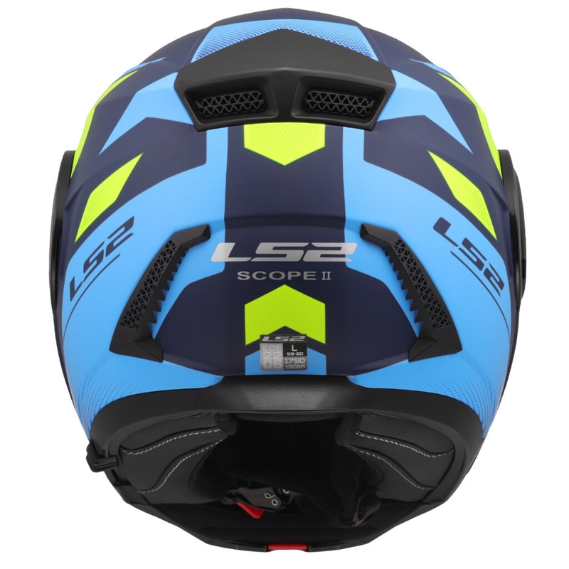 Cască de motocicletă pliabilă LS2 FF902 Scope II Duria albastru-galben fluo