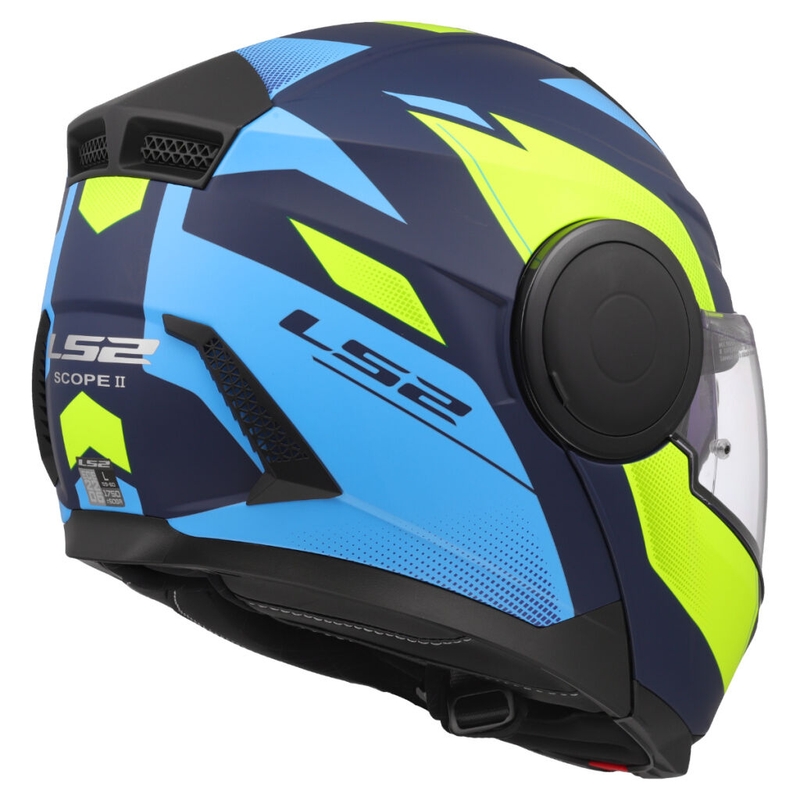 Cască de motocicletă pliabilă LS2 FF902 Scope II Duria albastru-galben fluo