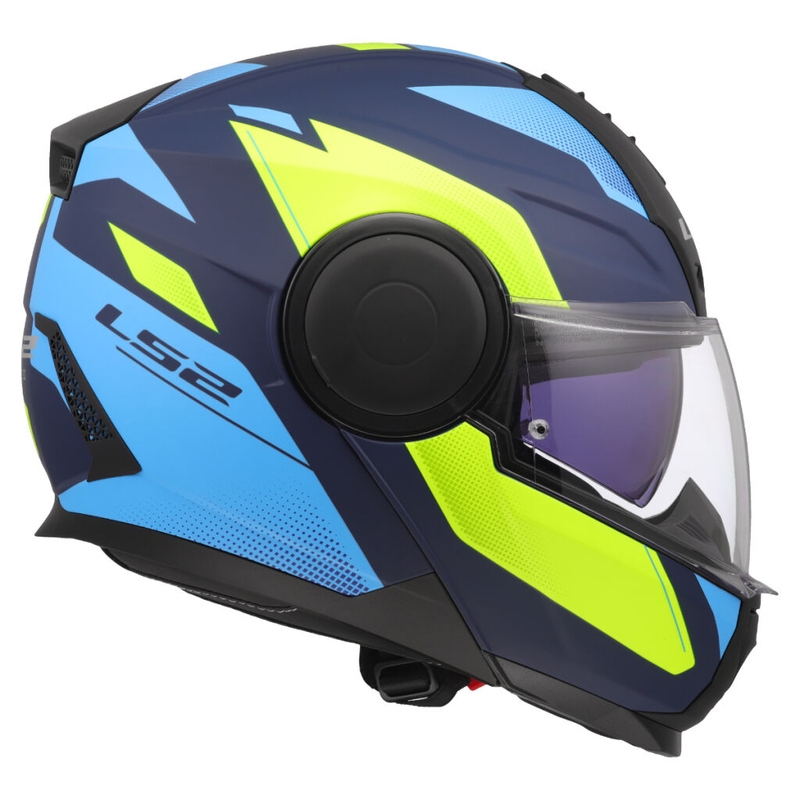Cască de motocicletă pliabilă LS2 FF902 Scope II Duria albastru-galben fluo