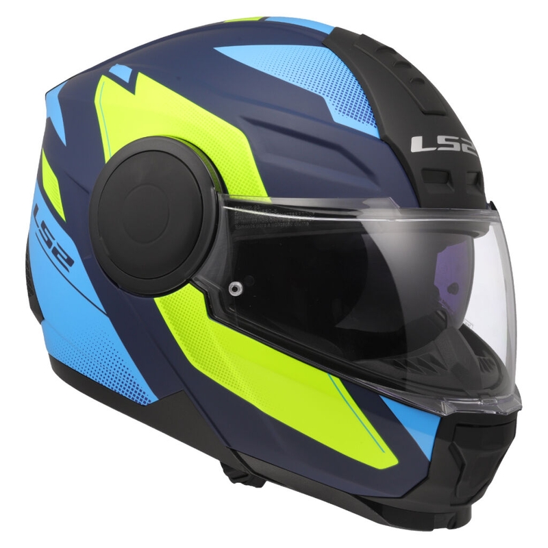 Cască de motocicletă pliabilă LS2 FF902 Scope II Duria albastru-galben fluo