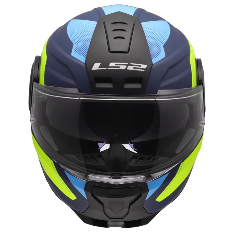 Cască de motocicletă pliabilă LS2 FF902 Scope II Duria albastru-galben fluo