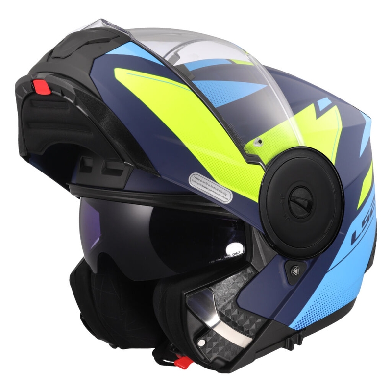 Cască de motocicletă pliabilă LS2 FF902 Scope II Duria albastru-galben fluo