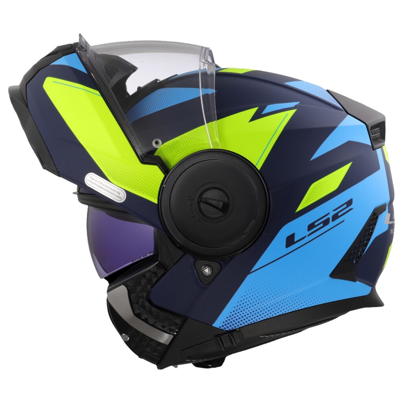 Cască de motocicletă pliabilă LS2 FF902 Scope II Duria albastru-galben fluo