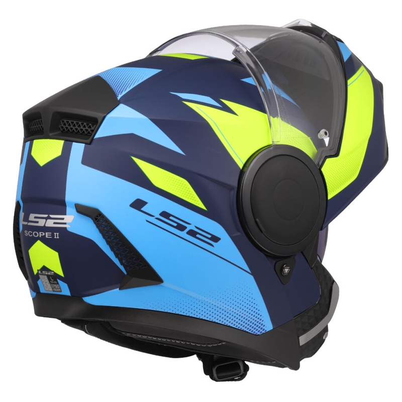 Cască de motocicletă pliabilă LS2 FF902 Scope II Duria albastru-galben fluo