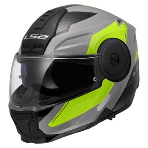 Cască de motocicletă pliabilă LS2 FF902 Scope II Duria gri-galben fluo
