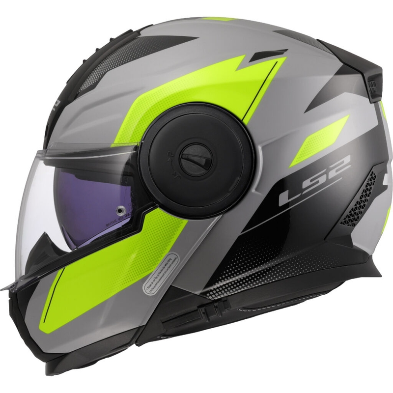 Cască de motocicletă pliabilă LS2 FF902 Scope II Duria gri-galben fluo