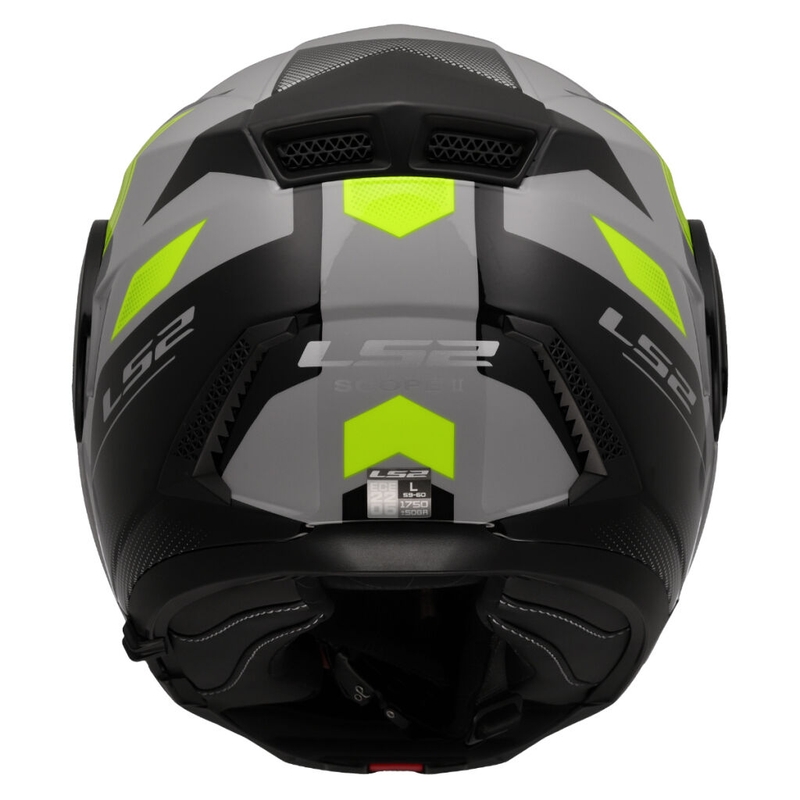 Cască de motocicletă pliabilă LS2 FF902 Scope II Duria gri-galben fluo