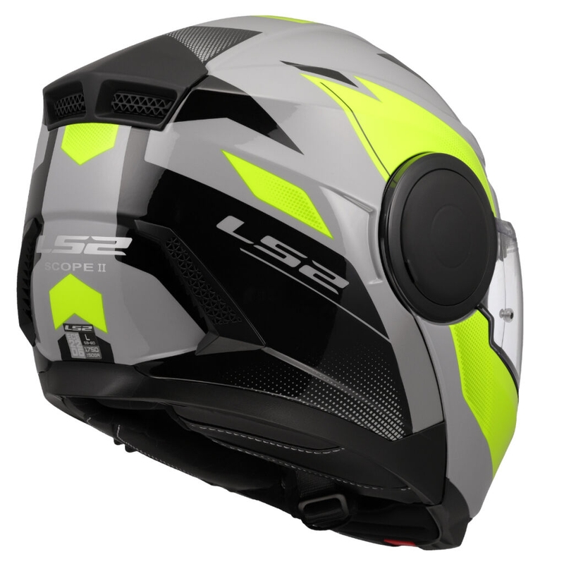 Cască de motocicletă pliabilă LS2 FF902 Scope II Duria gri-galben fluo