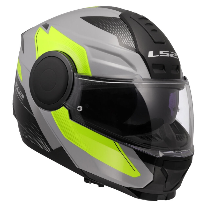Cască de motocicletă pliabilă LS2 FF902 Scope II Duria gri-galben fluo