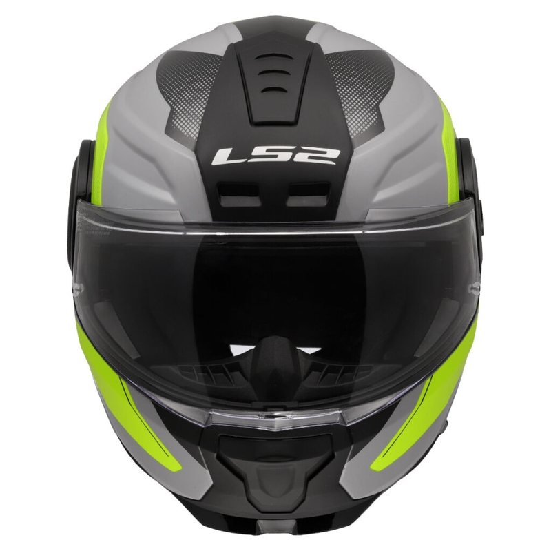 Cască de motocicletă pliabilă LS2 FF902 Scope II Duria gri-galben fluo