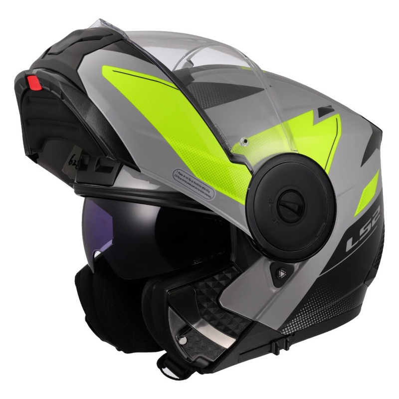 Cască de motocicletă pliabilă LS2 FF902 Scope II Duria gri-galben fluo
