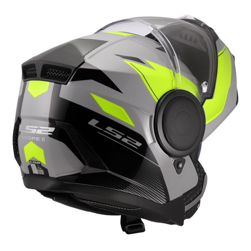 Cască de motocicletă pliabilă LS2 FF902 Scope II Duria gri-galben fluo