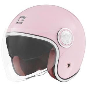 Casca moto deschisa NOX PREMIUM Heritage roz pastel