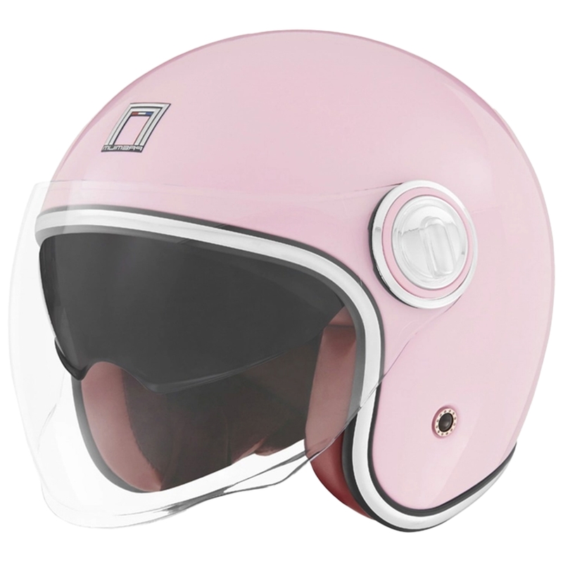 Casca moto deschisa NOX PREMIUM Heritage roz pastel