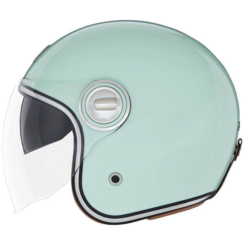 Cască de motocicletă NOX PREMIUM Heritage open face verde pastel