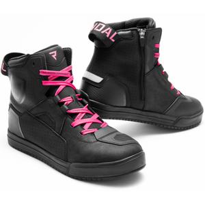 Ghete moto dama Rebelhorn Vandal II negru-roz