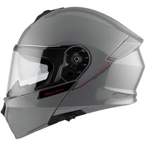 Cască de motocicletă flip-up MT Genesis SV Solid A12 gri lucios