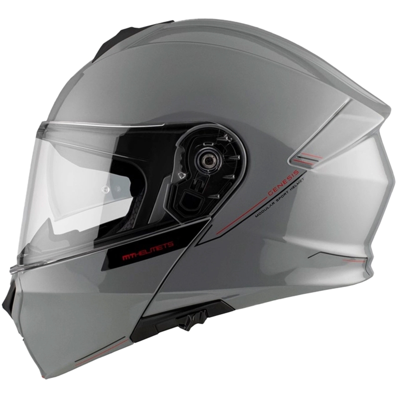 Cască de motocicletă pliabilă MT Genesis SV Solid A12 gri lucios