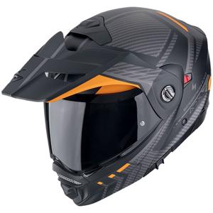 Cască de motocicletă rabatabilă Scorpion ADX-2 LEWIS negru-portocaliu mat