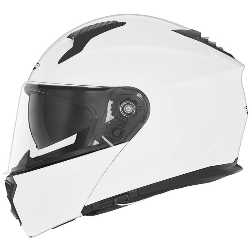 Casca de motocicleta rabatabila NOX N968 alb perlat